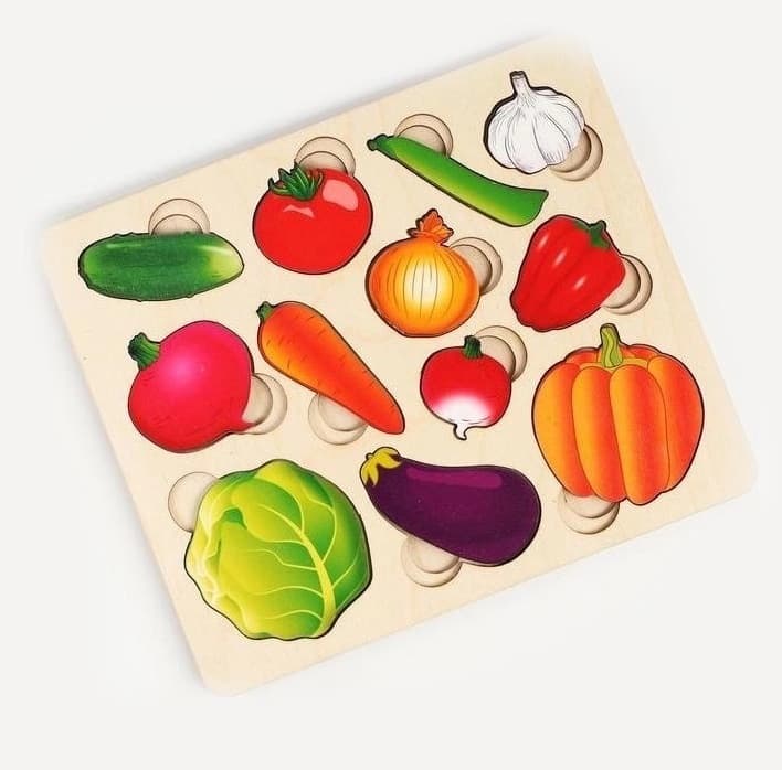Vegetables Learning Puzzle for Kids Laser Cut Vector Design