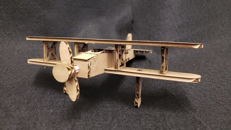 Vintage Biplane 3D Model Laser Cut Vector File