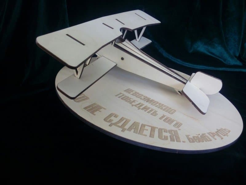 Vintage Biplane Model Laser Cut File - 3D Puzzle Vector
