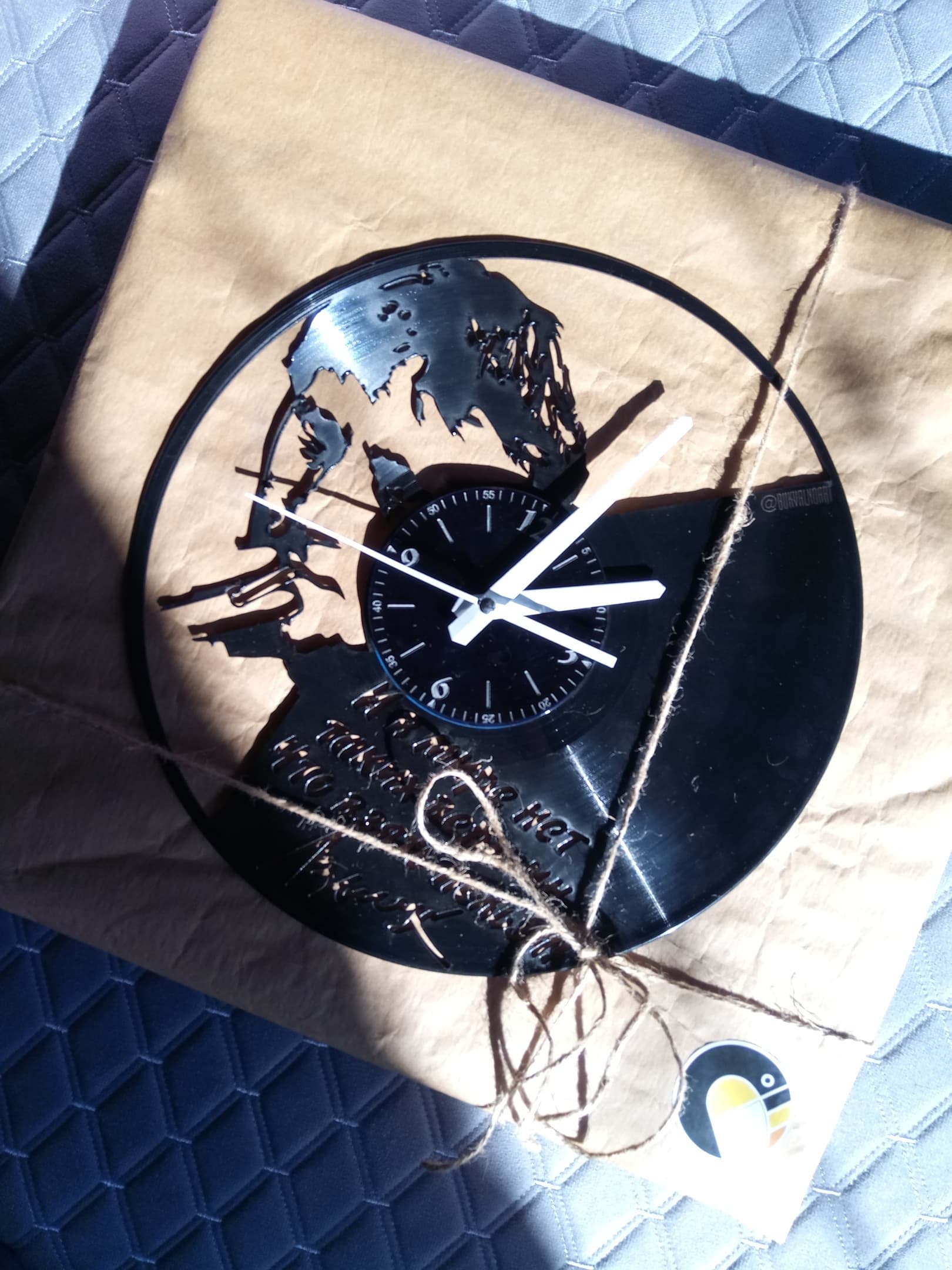 Vladimir Vysotsky Vinyl Record Wall Clock Laser Cut Vector