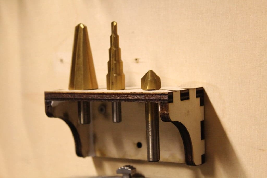Wall-Mounted Drill Bit Organizer DXF Vector File