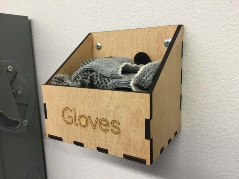 Wall-Mounted Gloves Storage Organizer Laser Cut File (DXF, AI)