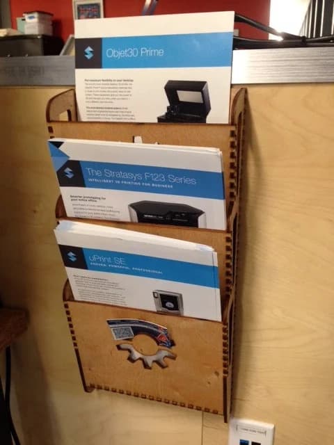 Wall-Mounted Magazine Rack Laser Cut Vector File