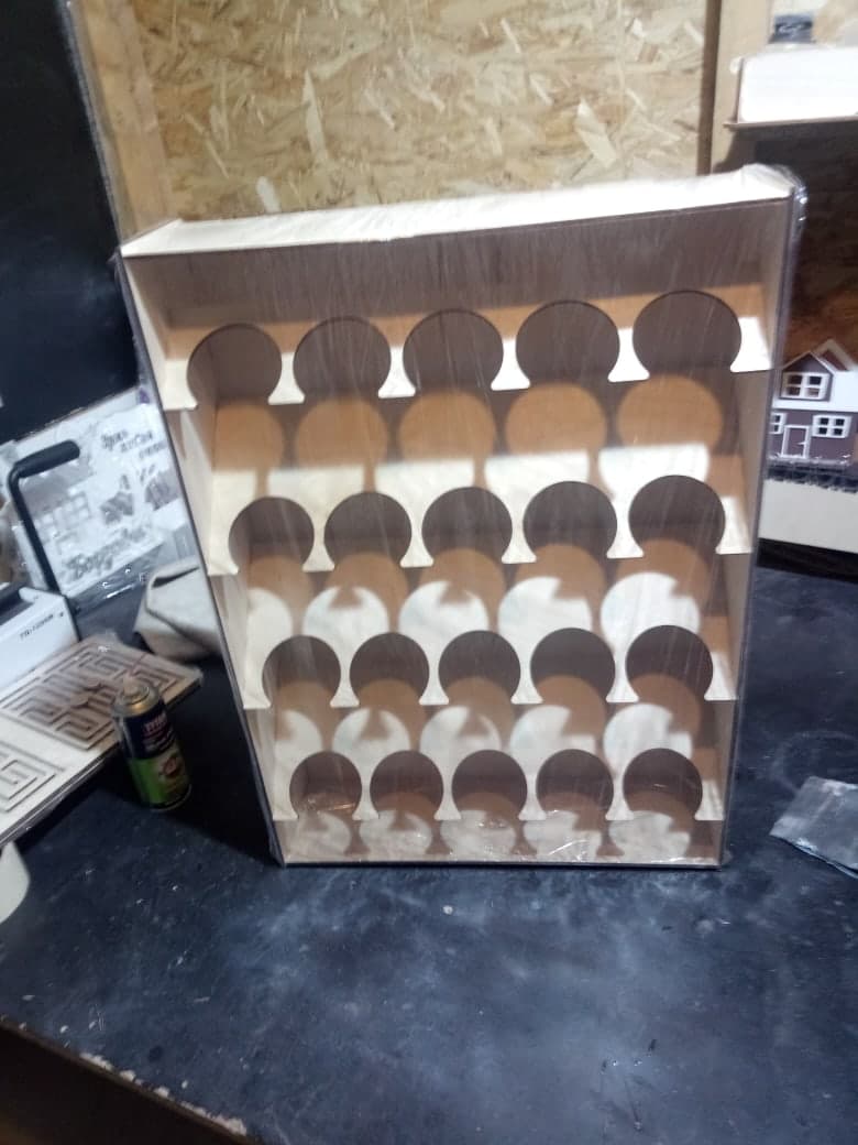 Wall-Mounted Spray Paint Storage Rack Laser Cut Vector File