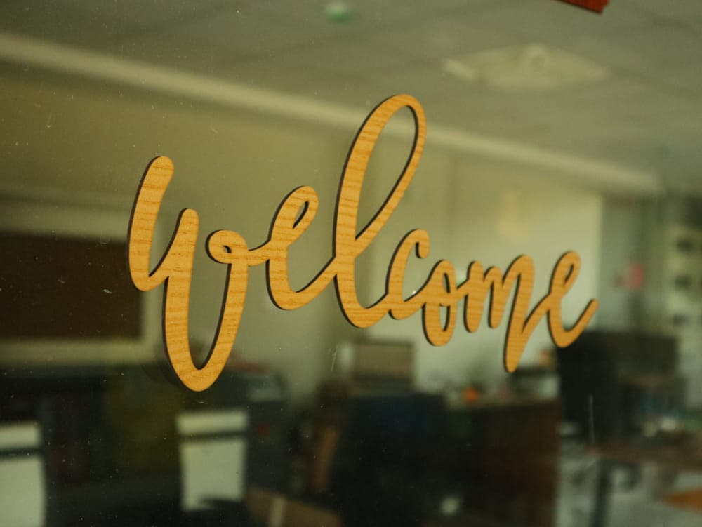 Welcome Script Sign Laser Cut Vector File