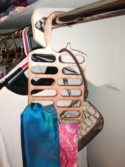 Wooden Closet Organizer Hanger Laser Cut Vector File DXF