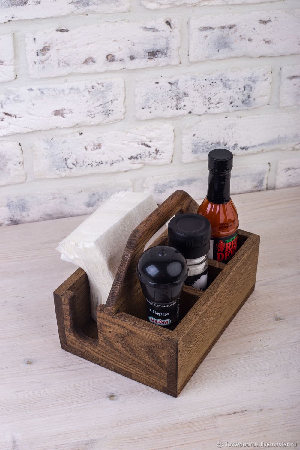 Wooden Napkin and Spice Holder Vector for Laser Cutting