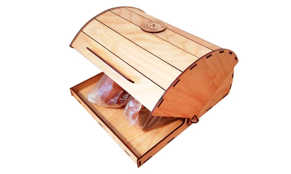 Wooden Roll-Top Bread Box Laser Cut Vector File