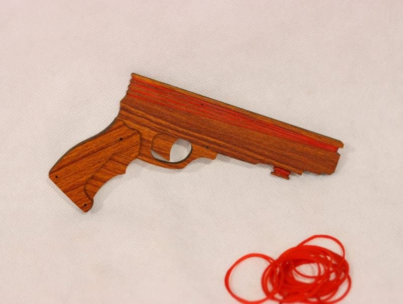 Wooden Rubber Band Gun Vector Toy - Laser Cut File