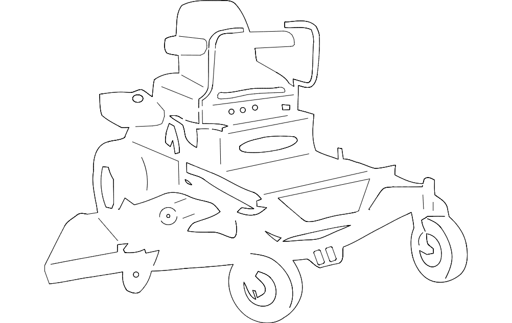 Zero Turn Mower Vector Design for Plasma and Laser Cutting DXF